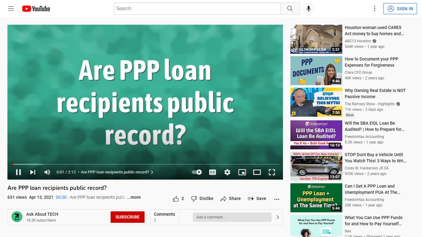 Are PPP loan recipients public record? - YouTube